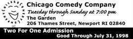 Chicago Comedy Company Ticket